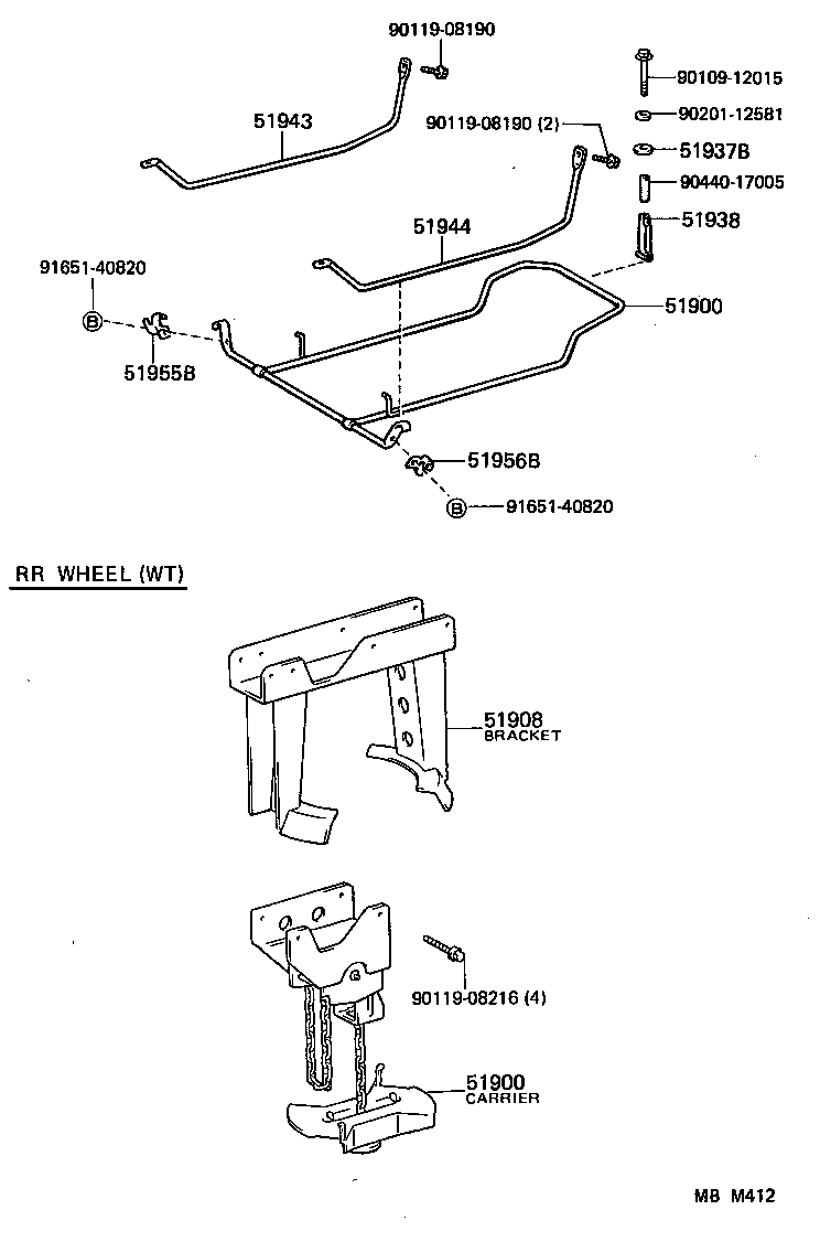  HIACE VAN WAGON |  SPARE WHEEL CARRIER
