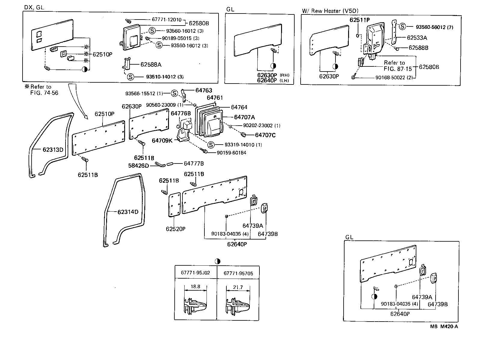  HIACE VAN WAGON |  INSIDE TRIM BOARD