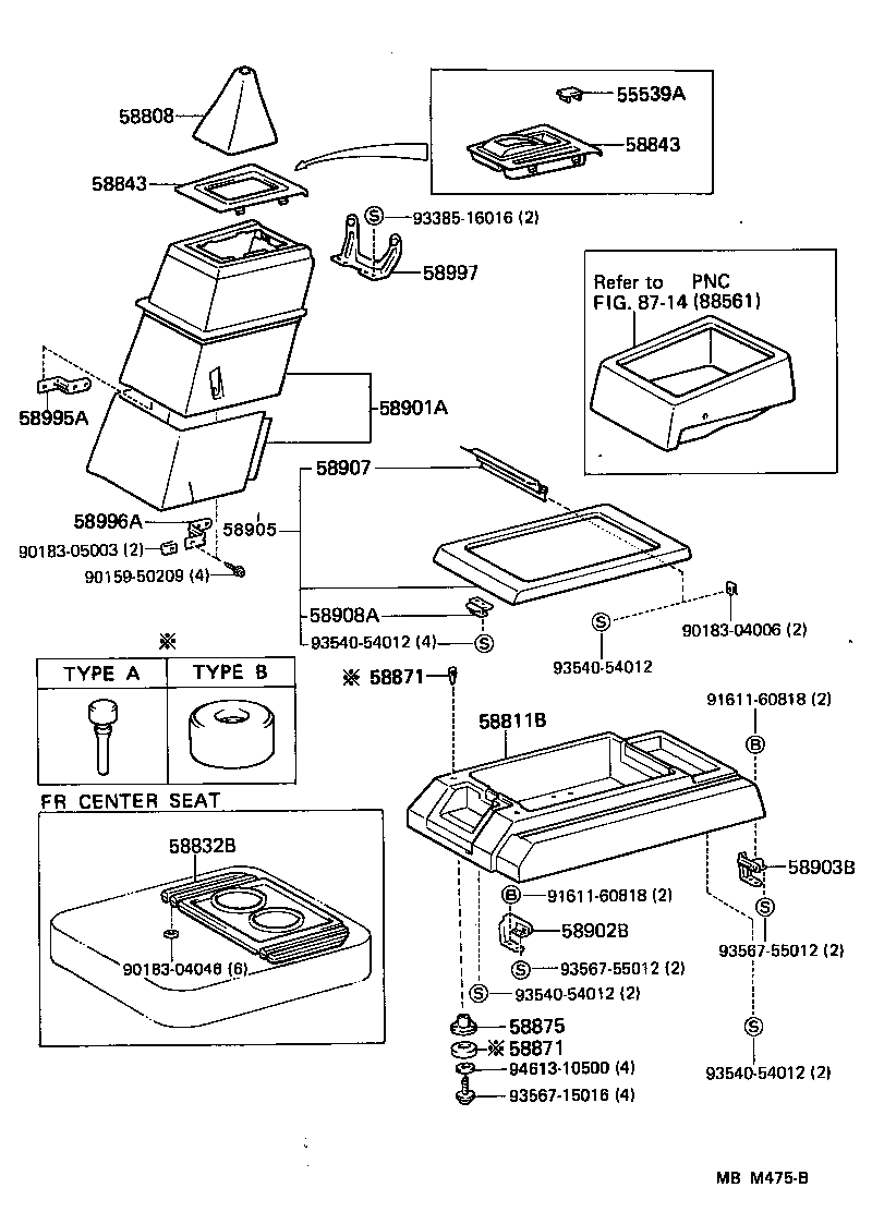  HIACE VAN WAGON |  CONSOLE BOX BRACKET