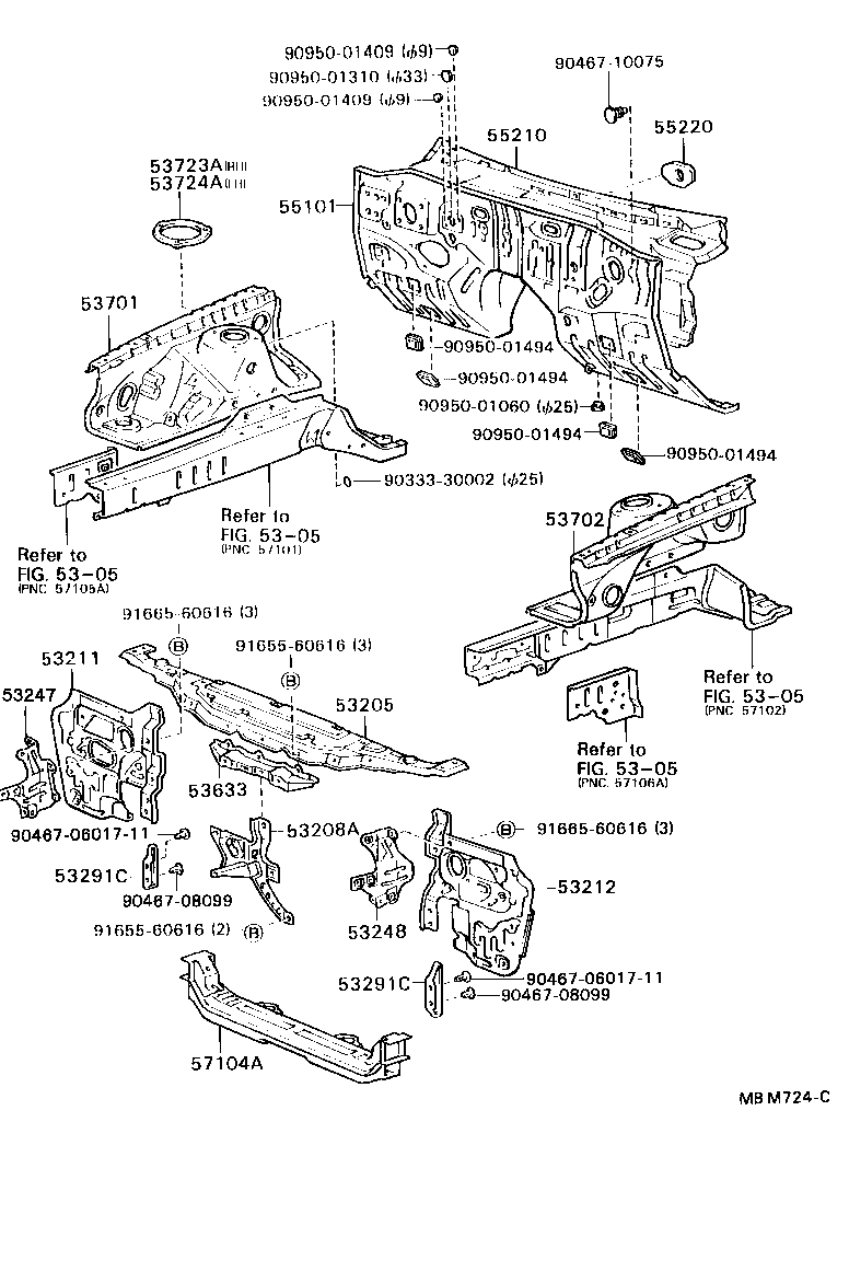 SOARER |  FRONT FENDER APRON DASH PANEL