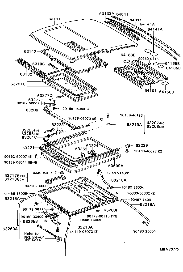 SOARER |  ROOF PANEL BACK WINDOW GLASS