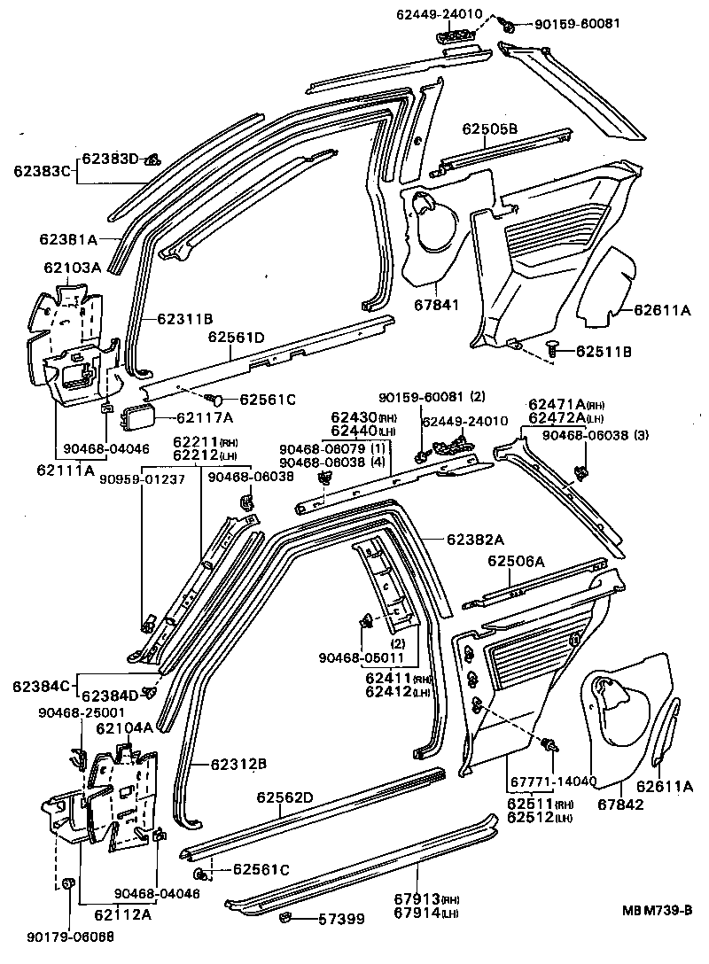  SOARER |  INSIDE TRIM BOARD DOOR OPENING TRIM MOULDING