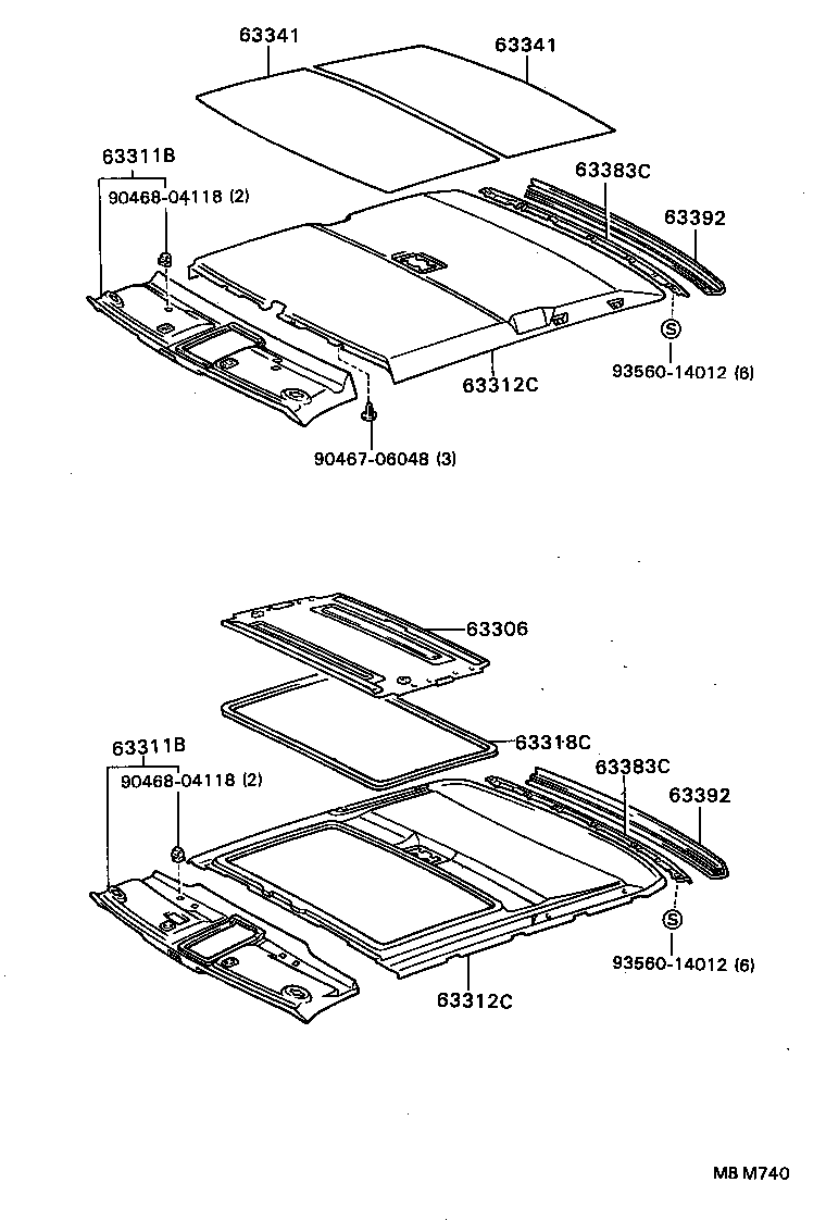  SOARER |  ROOF HEADLINING SILENCER PAD