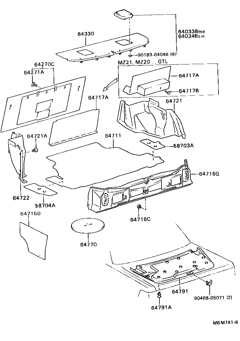  SOARER |  PACKAGE TRAY PANEL LUGGAGE COMPARTMENT MAT