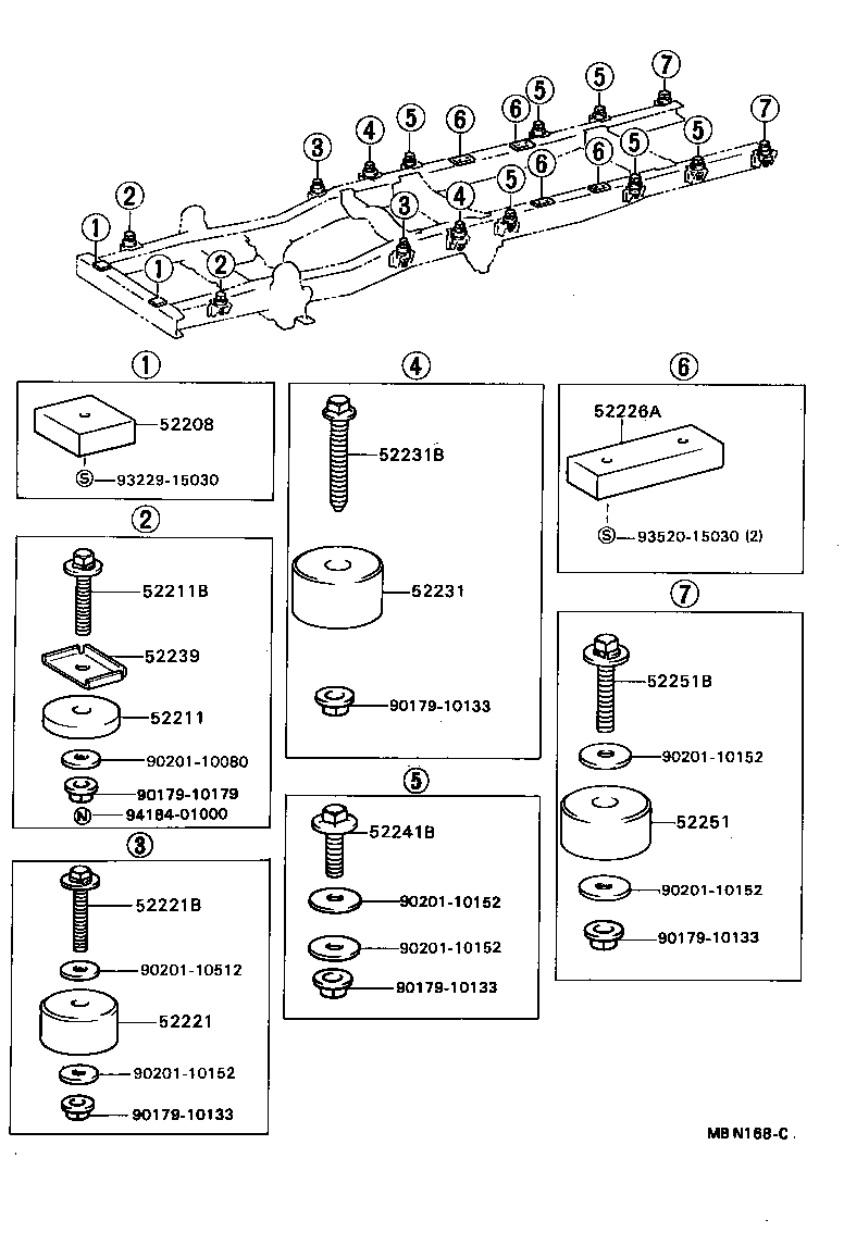  DYNA TOYOACE QUICK |  CAB MOUNTING BODY MOUNTING