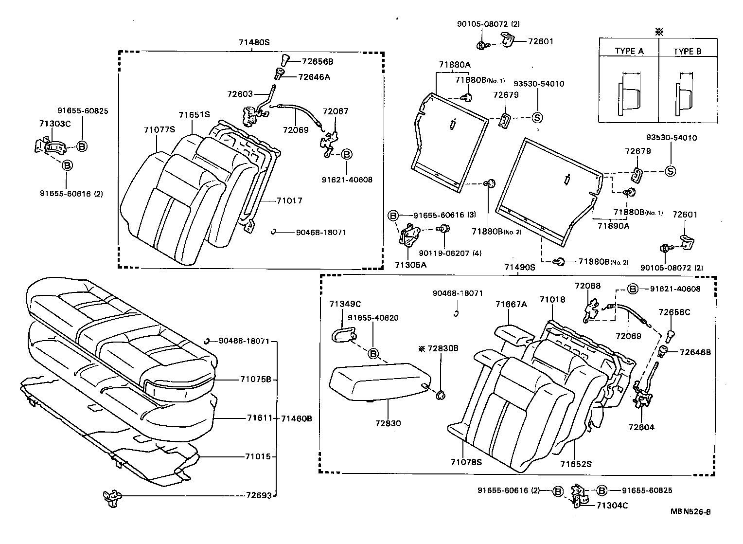  CARINA FF |  REAR SEAT SEAT TRACK