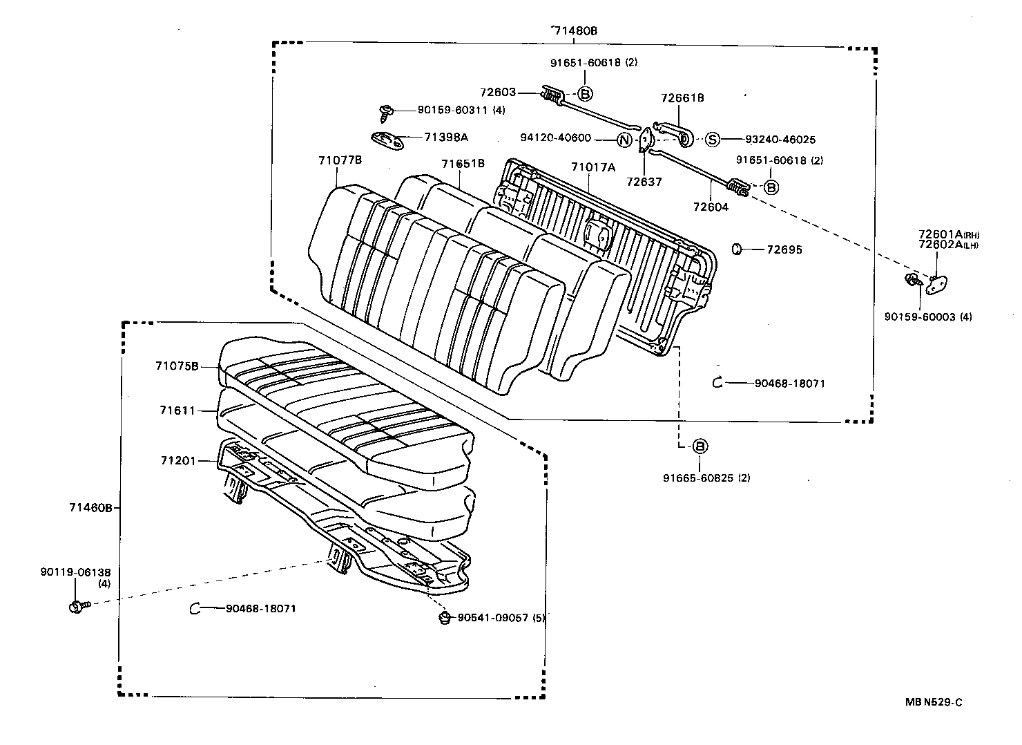  CARINA FF |  REAR SEAT SEAT TRACK