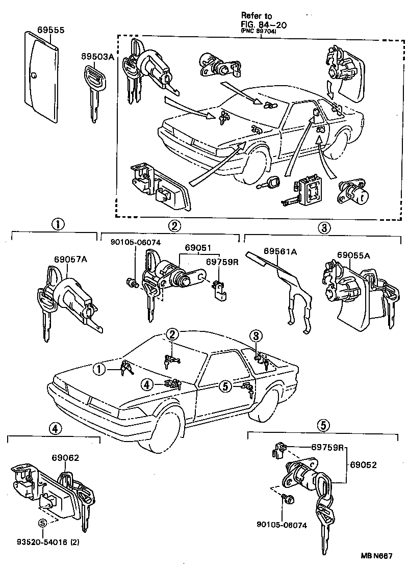  SOARER |  LOCK CYLINDER SET