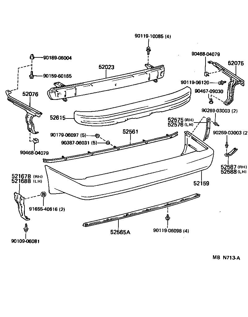  SUPRA |  REAR BUMPER BUMPER STAY