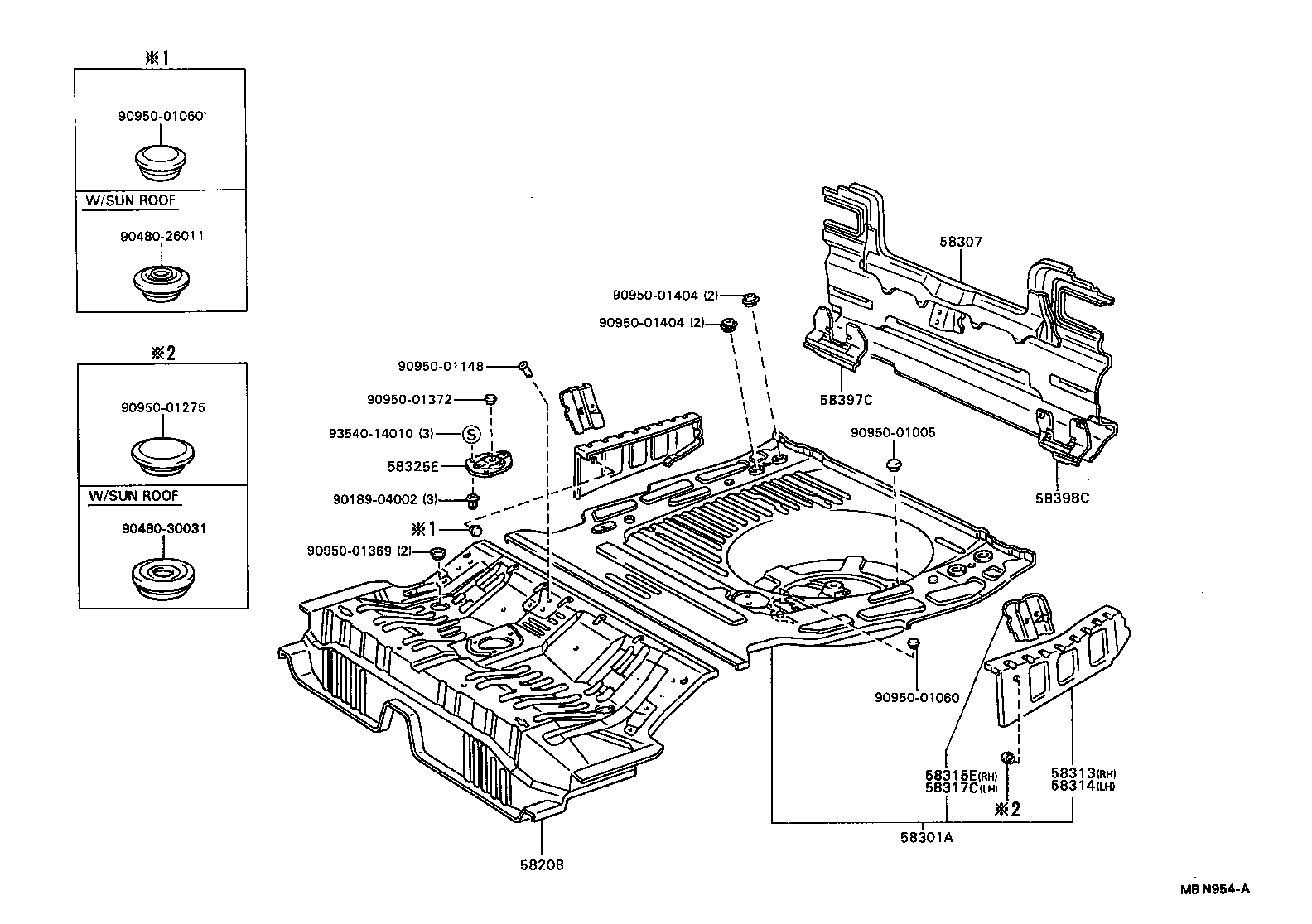  CAMRY VISTA |  FLOOR PAN LOWER BACK PANEL