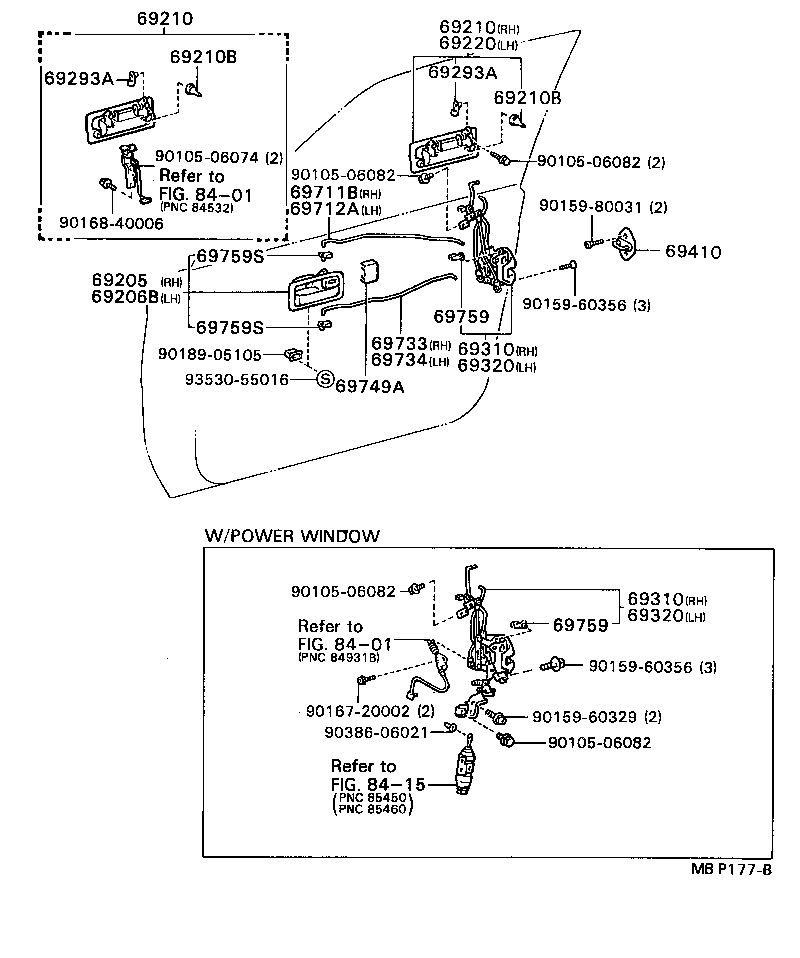 CAMRY VISTA |  FRONT DOOR LOCK HANDLE