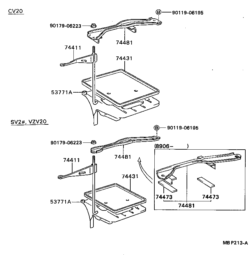  CAMRY VISTA |  BATTERY CARRIER