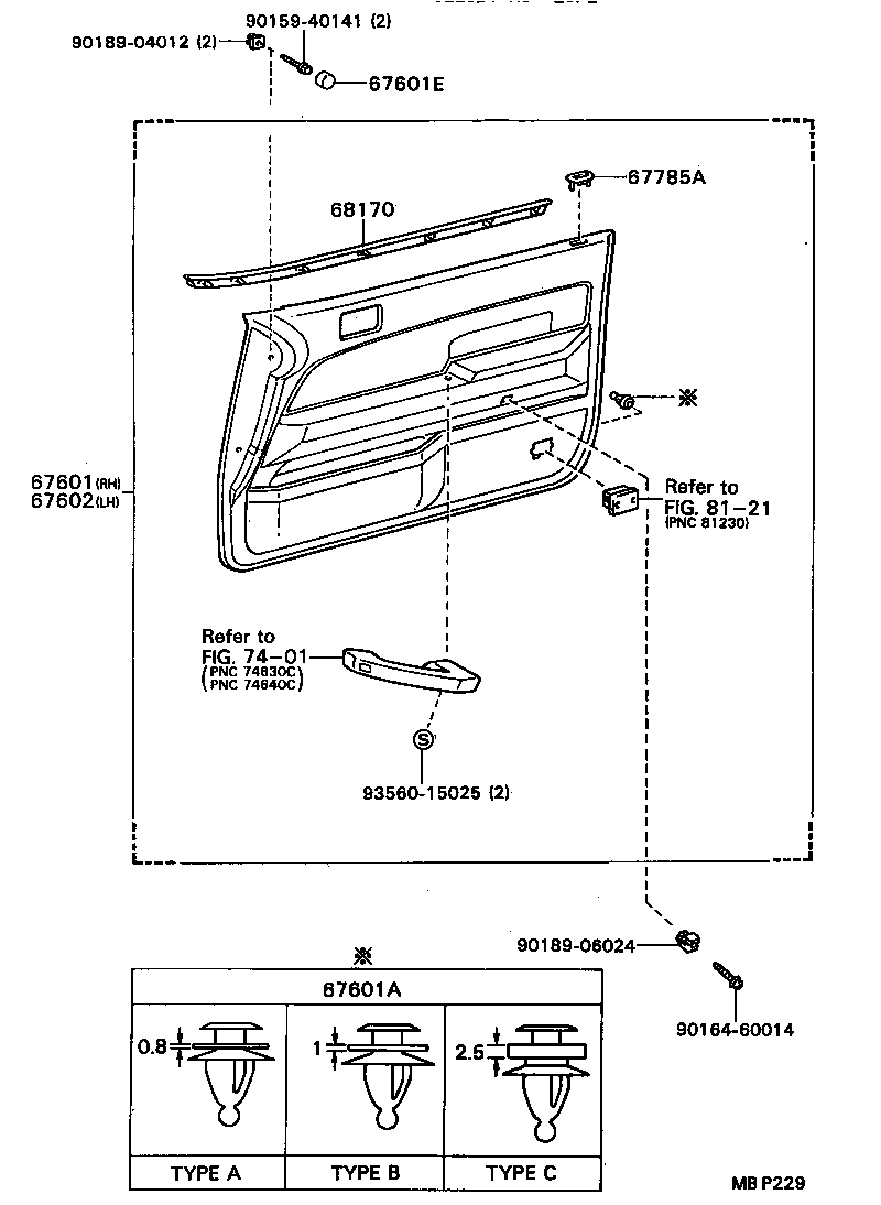  CAMRY VISTA |  FRONT DOOR PANEL GLASS