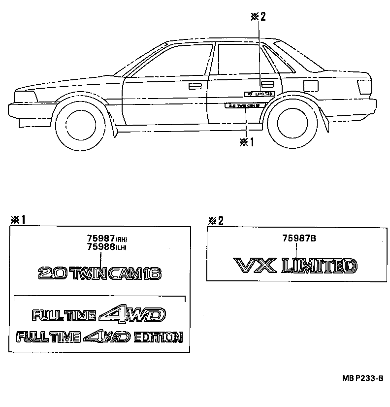  CAMRY VISTA |  BODY STRIPE