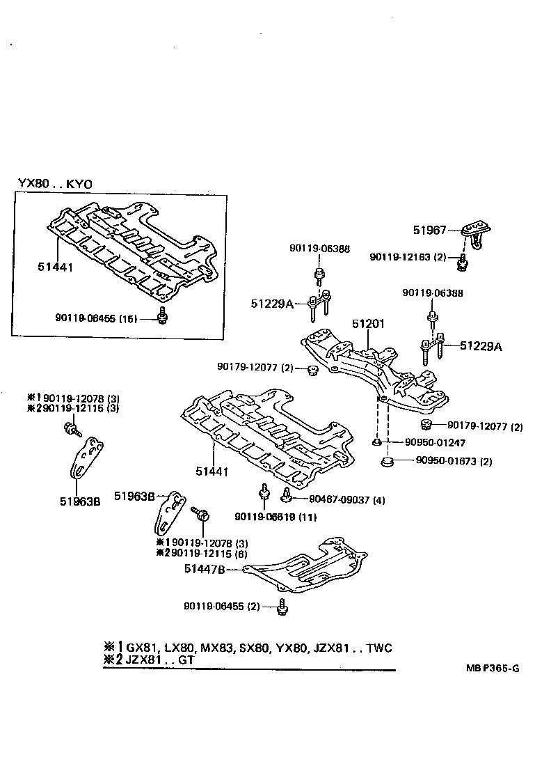  CHASER |  SUSPENSION CROSSMEMBER UNDER COVER