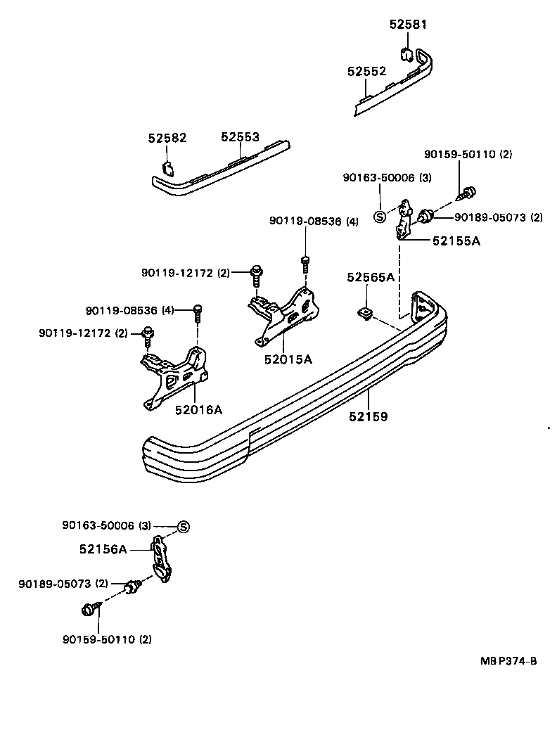  MARK 2 |  REAR BUMPER BUMPER STAY