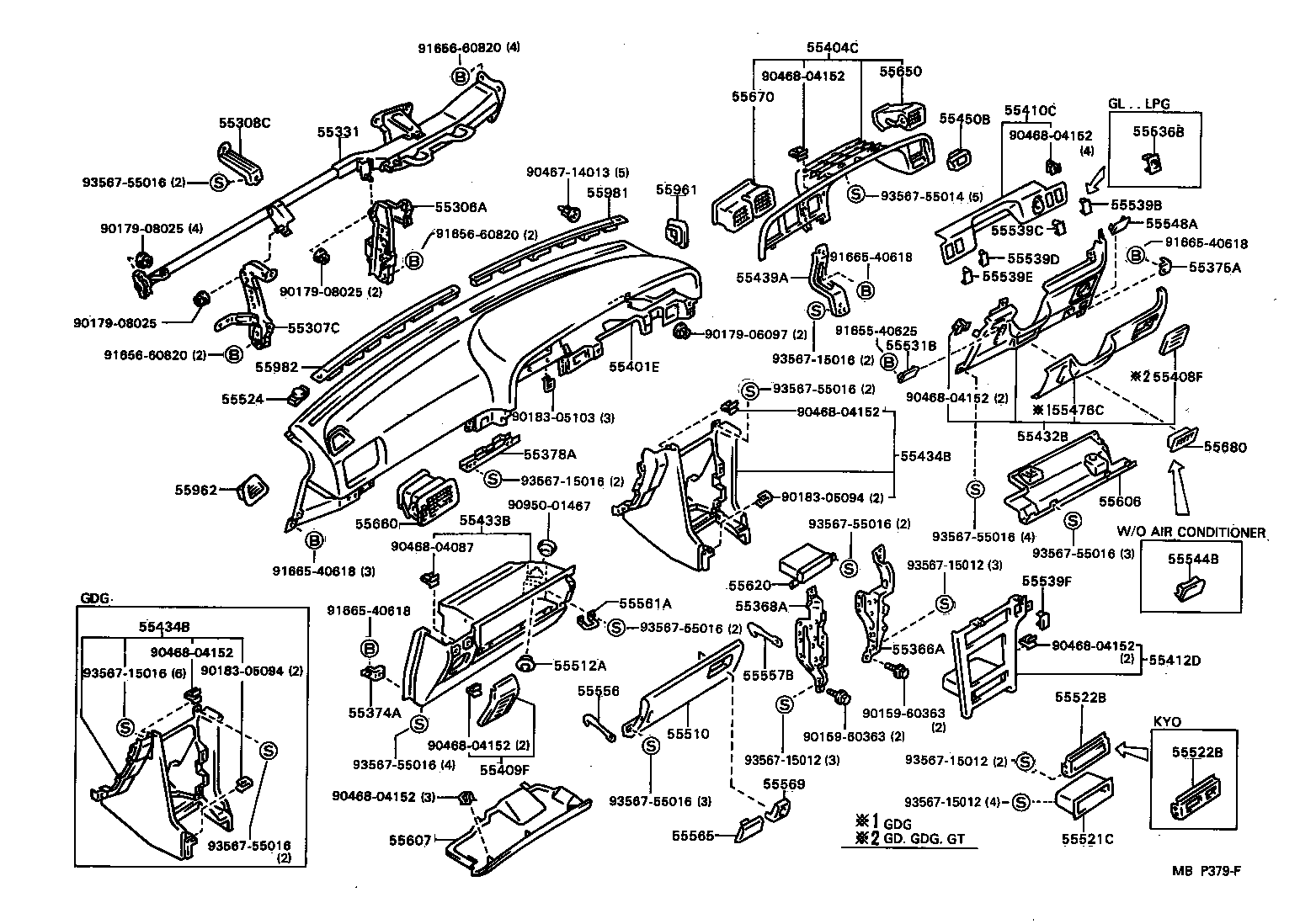  MARK 2 |  INSTRUMENT PANEL GLOVE COMPARTMENT