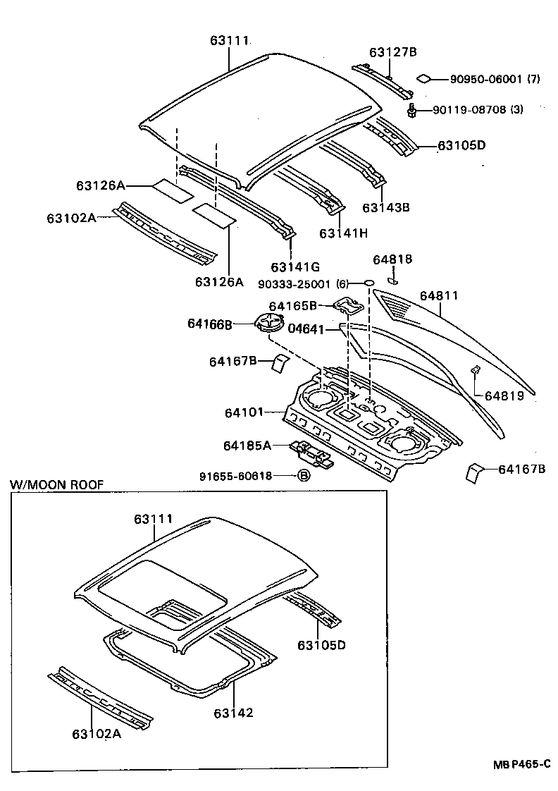  MARK 2 |  ROOF PANEL BACK WINDOW GLASS