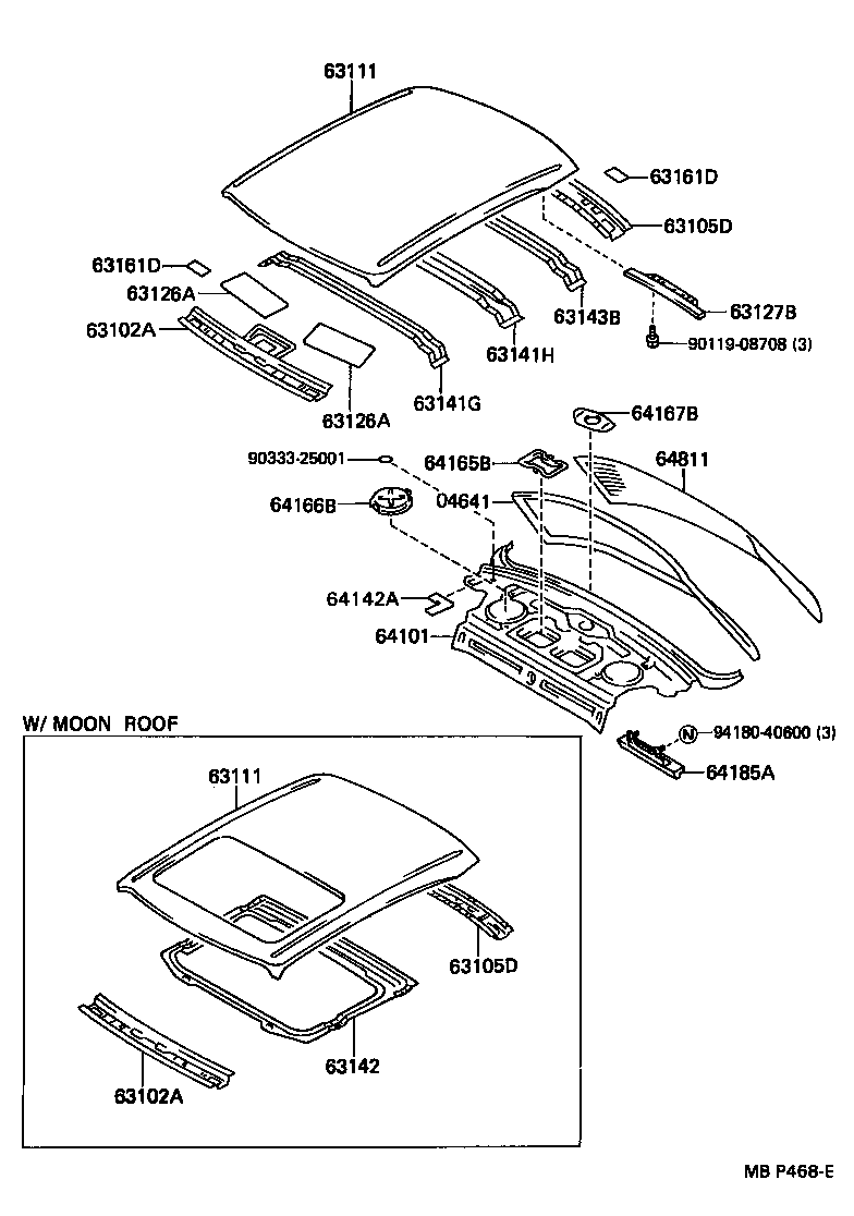  CHASER |  ROOF PANEL BACK WINDOW GLASS