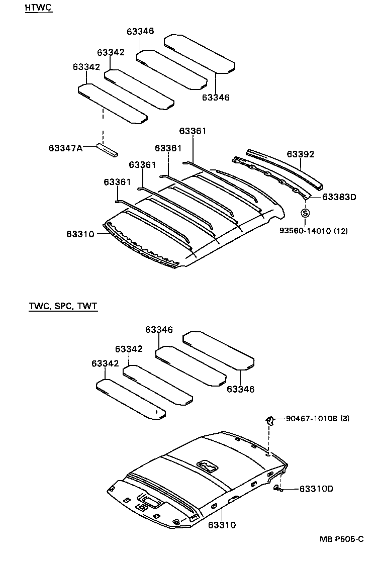 MARK 2 |  ROOF HEADLINING SILENCER PAD