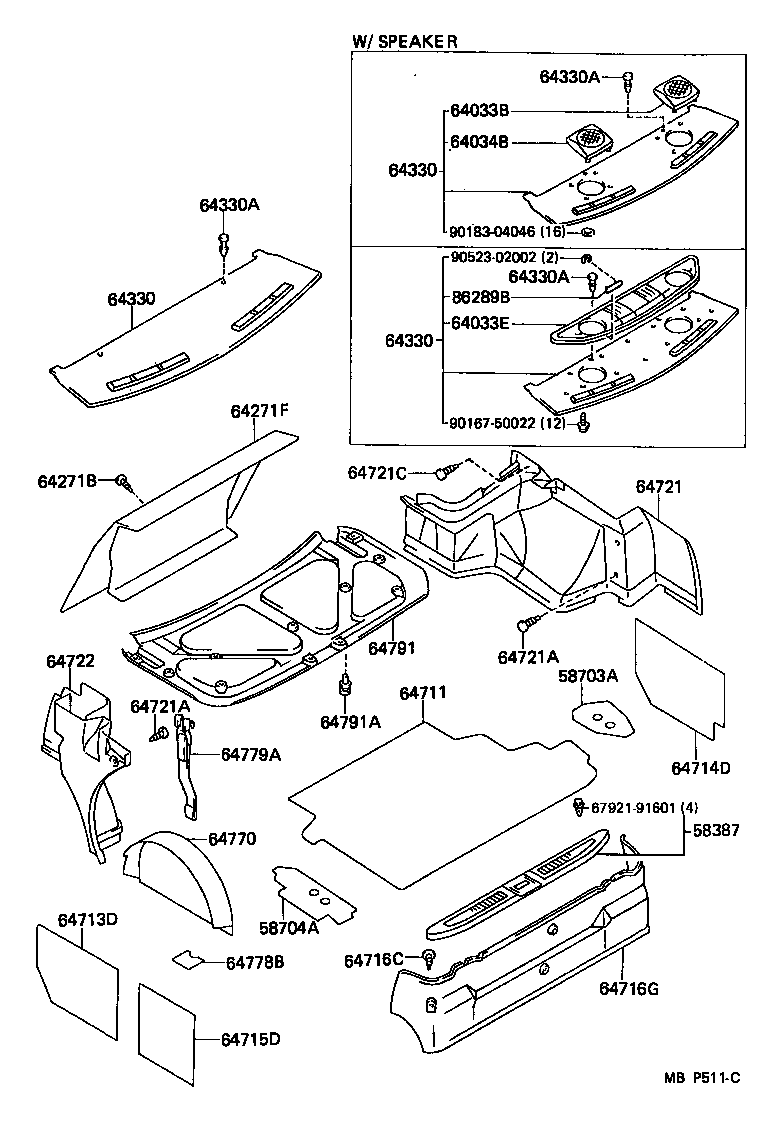  CRESTA |  PACKAGE TRAY PANEL LUGGAGE COMPARTMENT MAT