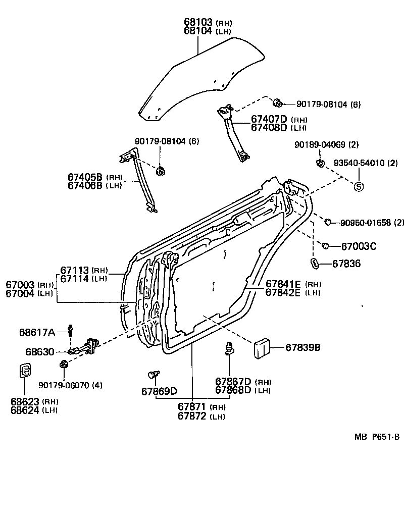  MARK 2 |  REAR DOOR PANEL GLASS