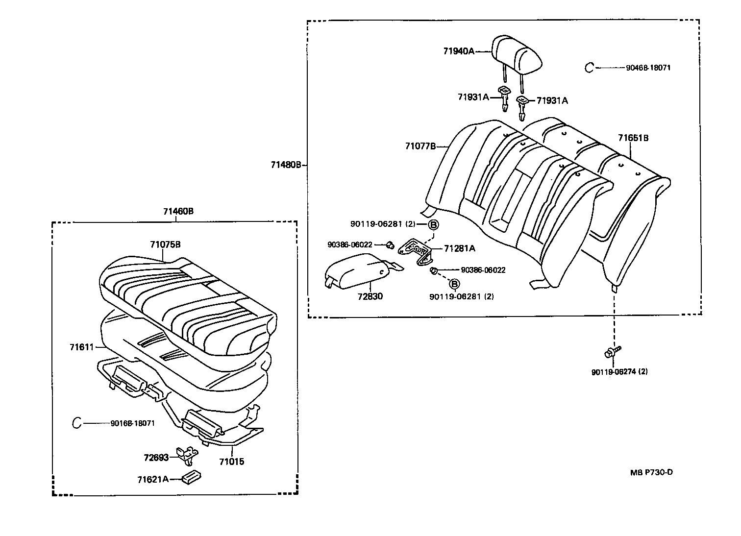  CRESTA |  REAR SEAT SEAT TRACK