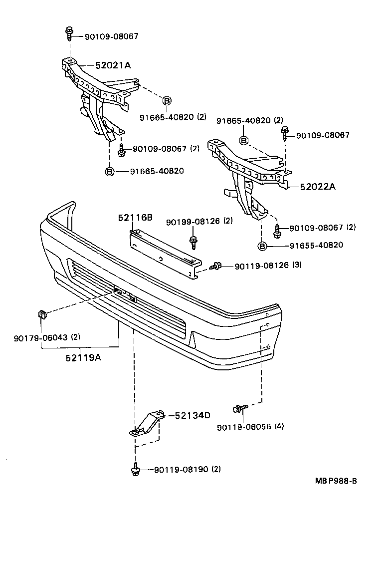  TOWN MASTERACE V WG |  FRONT BUMPER BUMPER STAY
