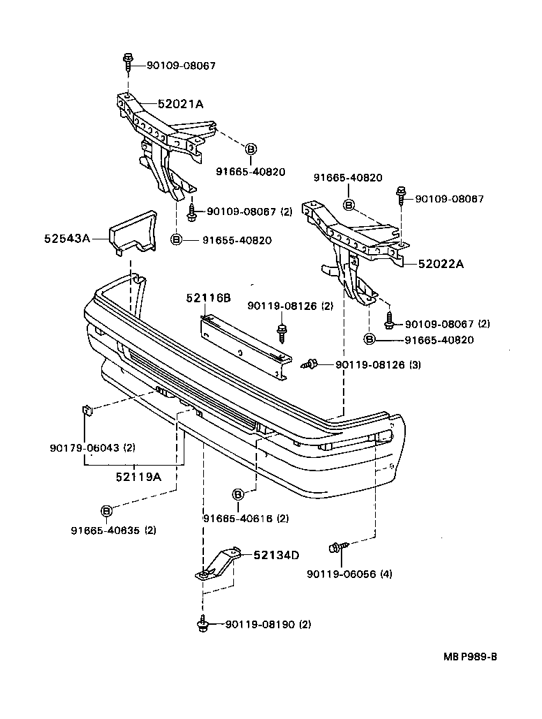  TOWN MASTERACE V WG |  FRONT BUMPER BUMPER STAY