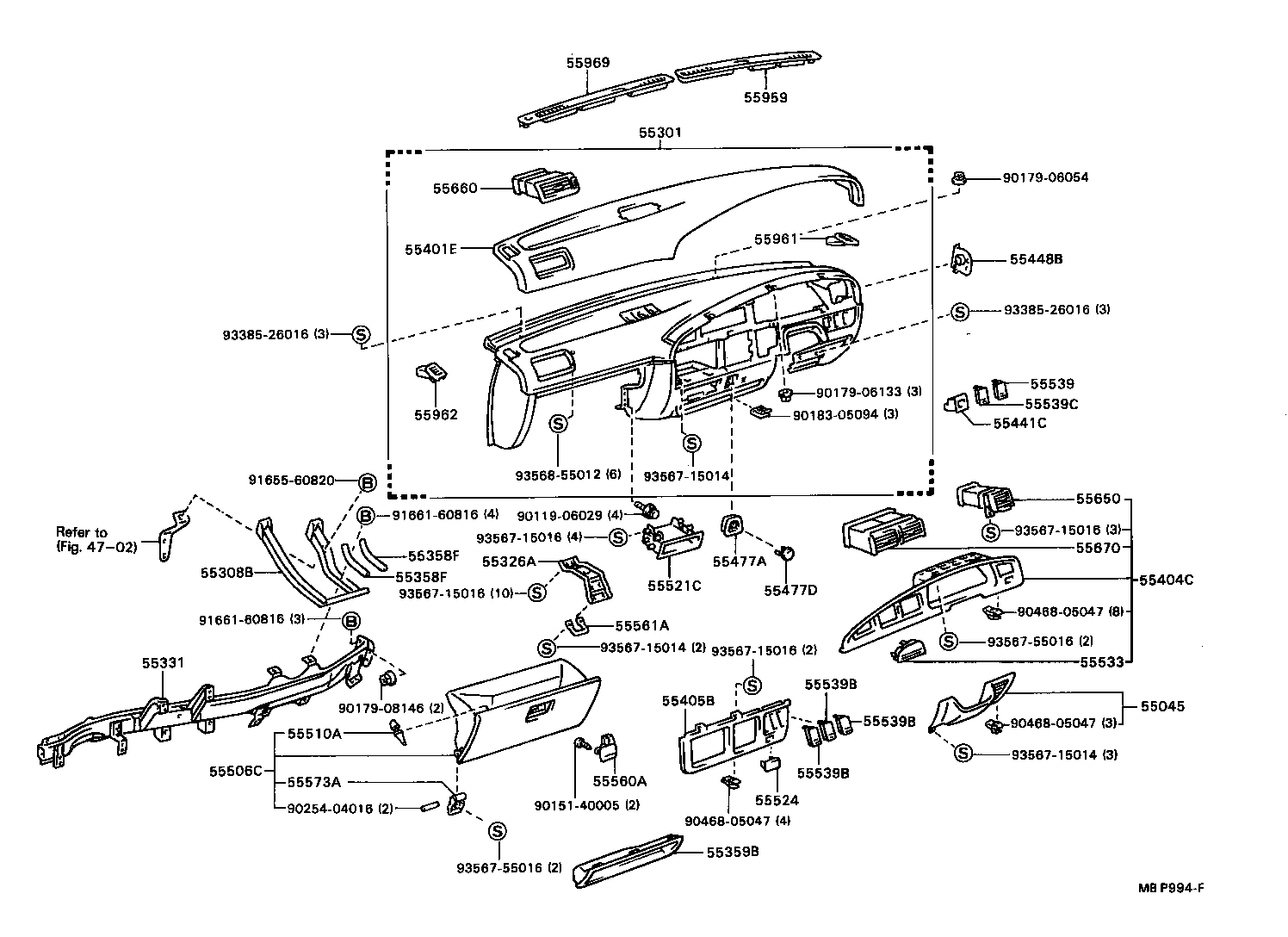  TOWN MASTERACE V WG |  INSTRUMENT PANEL GLOVE COMPARTMENT