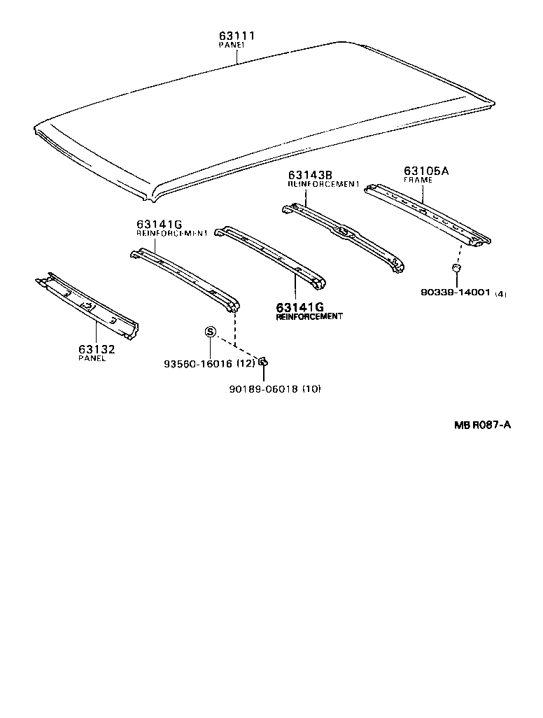  TOWN MASTERACE V WG |  ROOF PANEL BACK PANEL