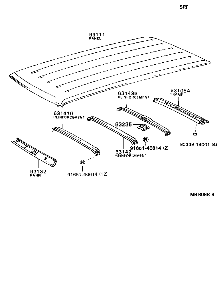  TOWN MASTERACE V WG |  ROOF PANEL BACK PANEL