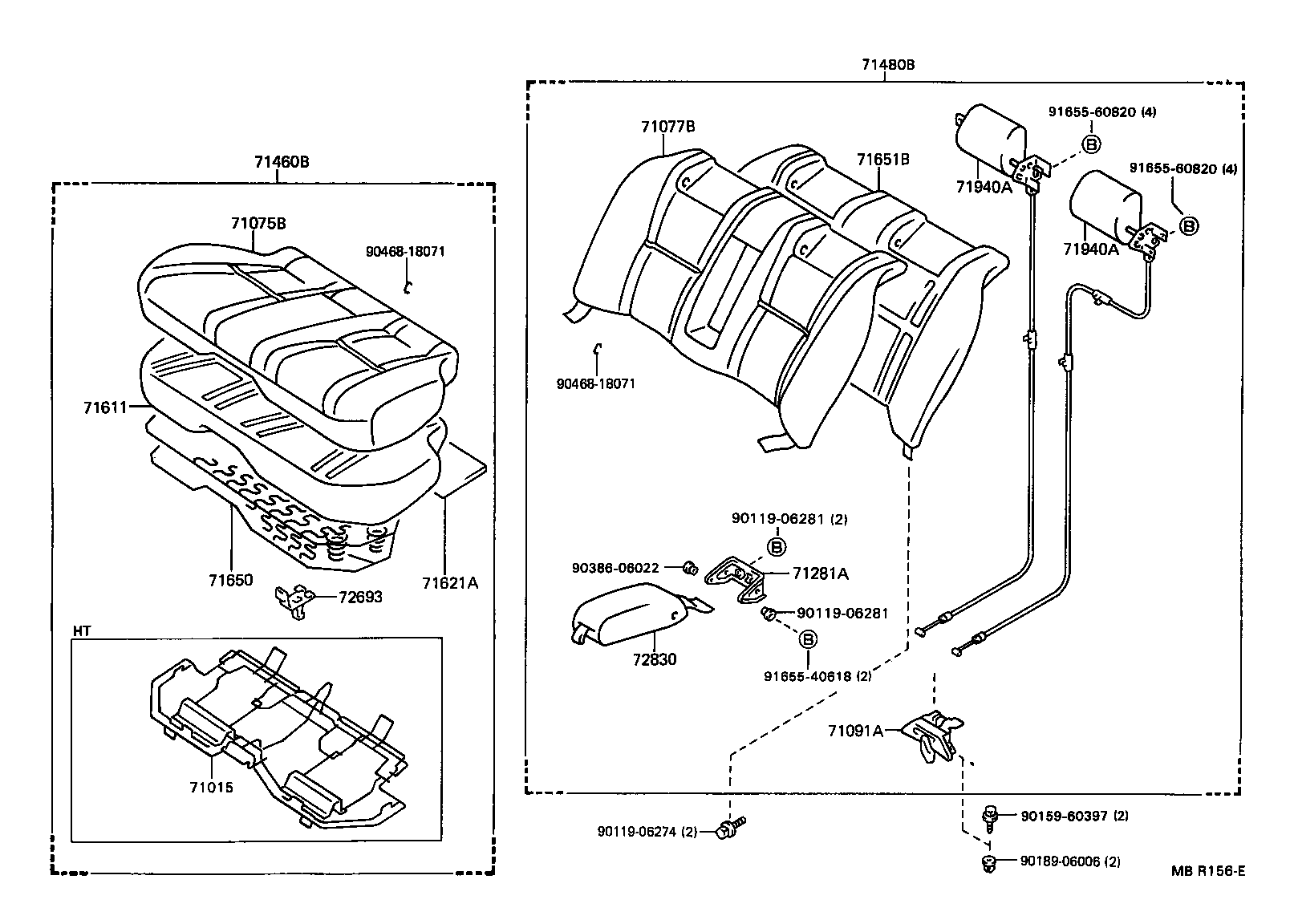  MARK 2 |  REAR SEAT SEAT TRACK