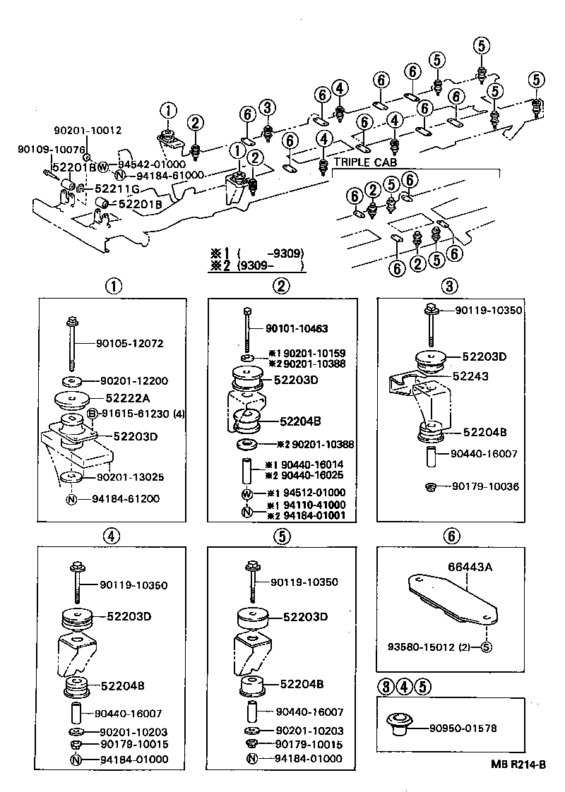  DYNA TOYOACE |  CAB MOUNTING BODY MOUNTING