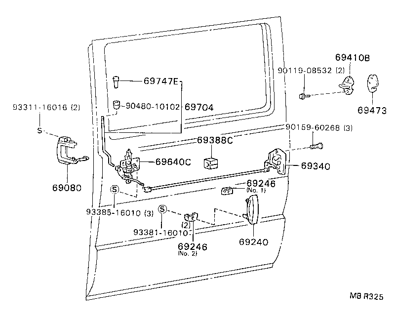  DYNA TOYOACE |  REAR DOOR LOCK HANDLE