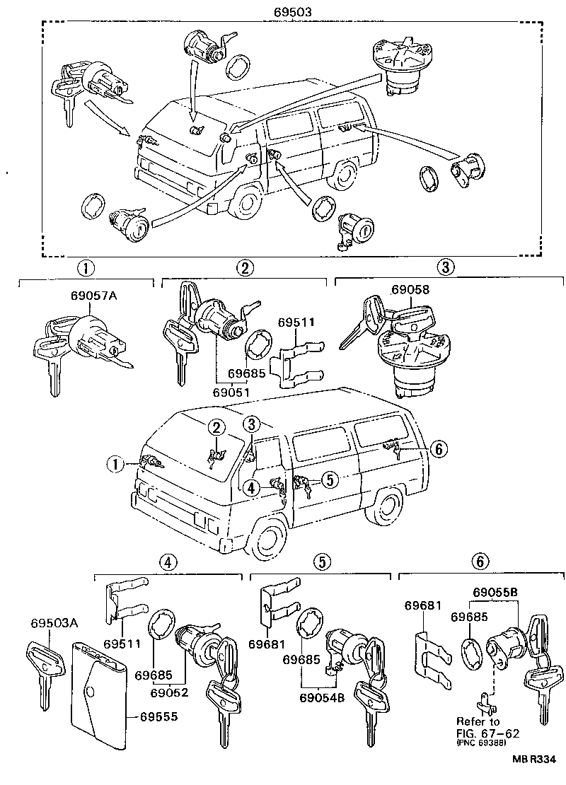  DYNA TOYOACE |  LOCK CYLINDER SET