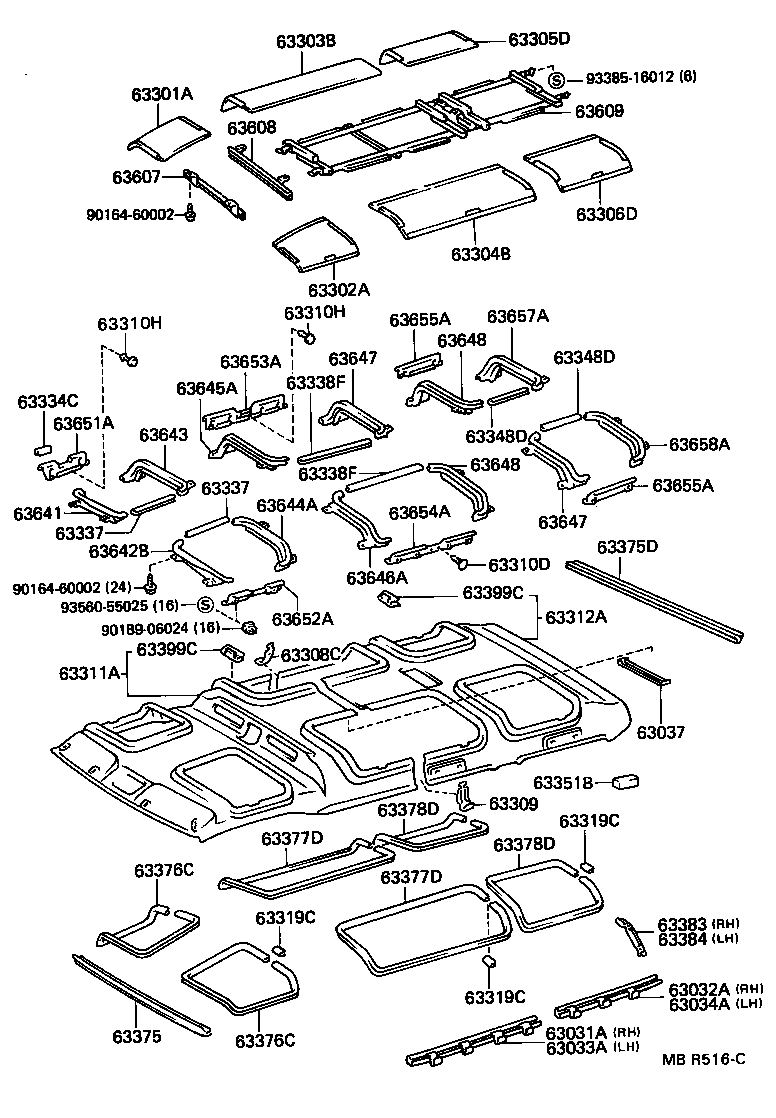  LITEACE VAN WAGON |  ROOF HEADLINING SILENCER PAD