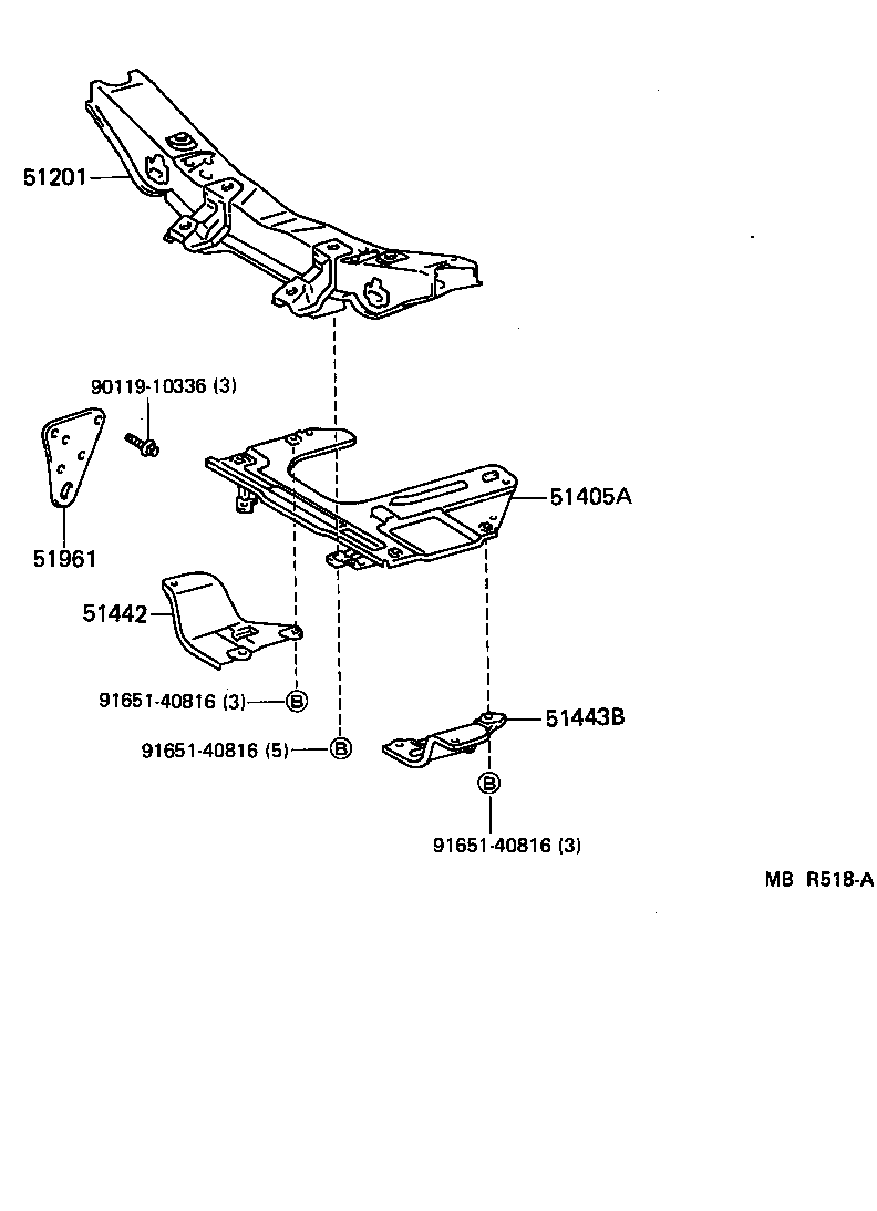  LITEACE VAN WAGON |  SUSPENSION CROSSMEMBER UNDER COVER
