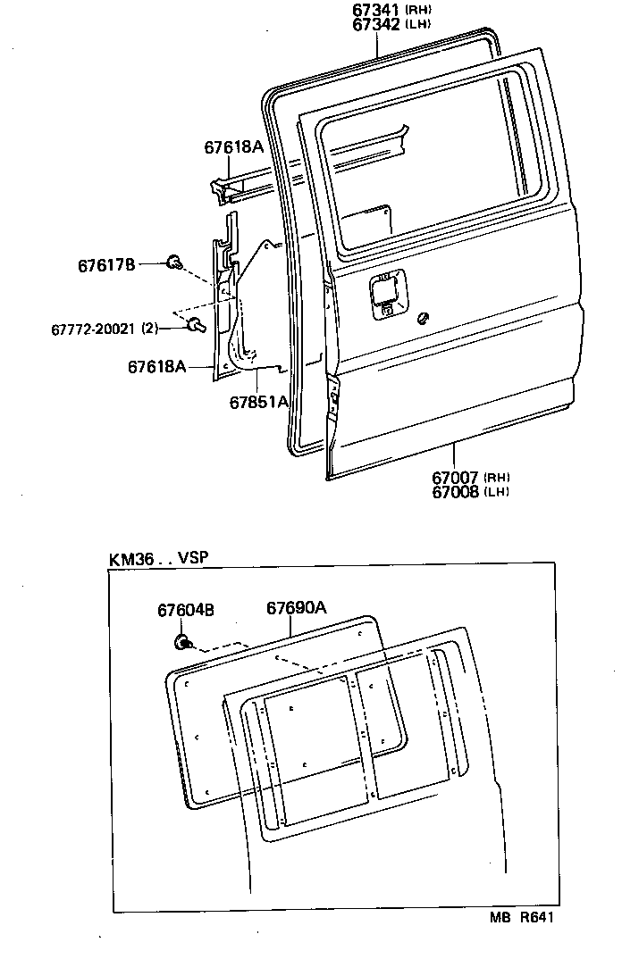  LITEACE VAN WAGON |  REAR DOOR PANEL GLASS