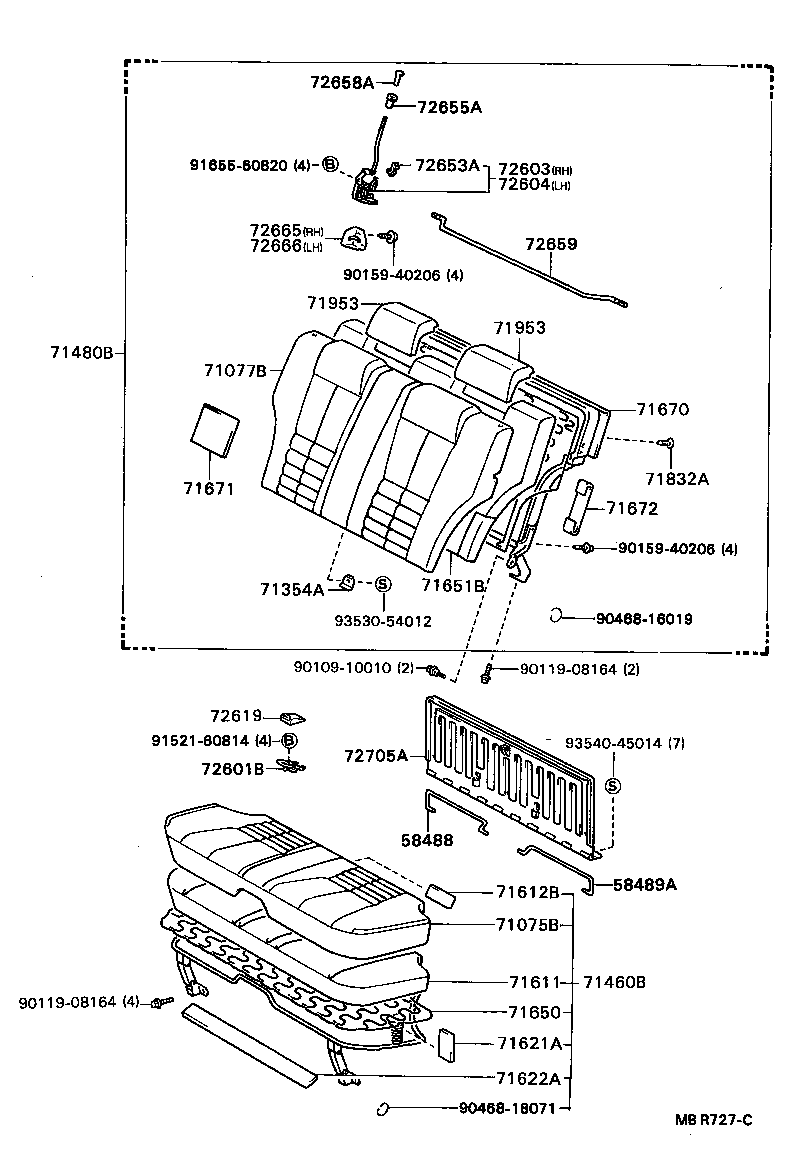  MARK 2 V WG |  REAR SEAT SEAT TRACK
