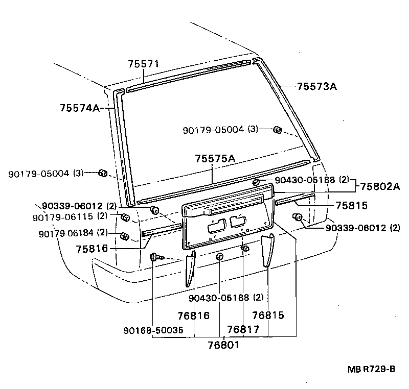  MARK 2 V WG |  REAR MOULDING
