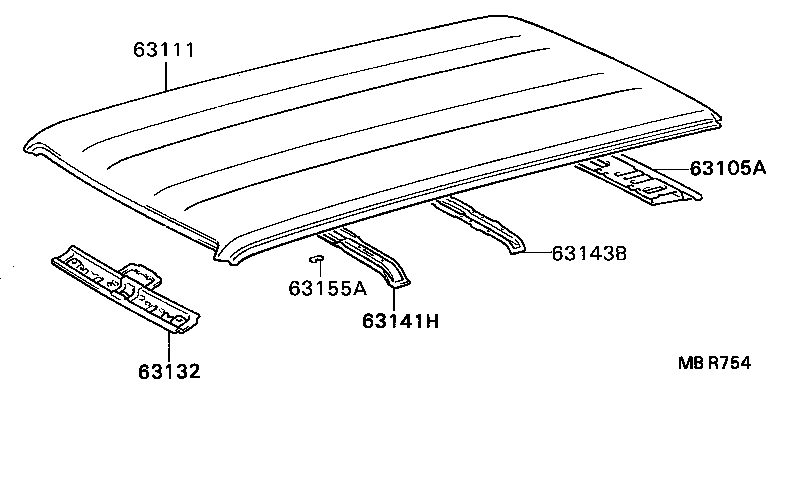  MARK 2 V WG |  ROOF PANEL BACK WINDOW GLASS