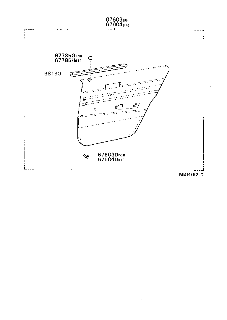  MARK 2 V WG |  REAR DOOR PANEL GLASS