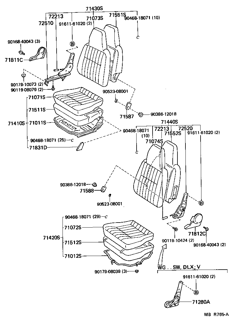  LITEACE VAN WAGON |  SEAT SEAT TRACK