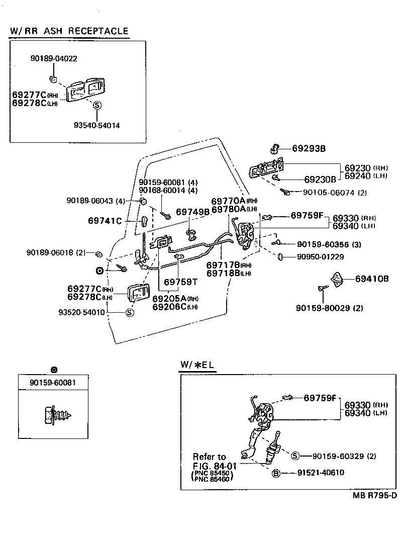  MARK 2 V WG |  REAR DOOR LOCK HANDLE