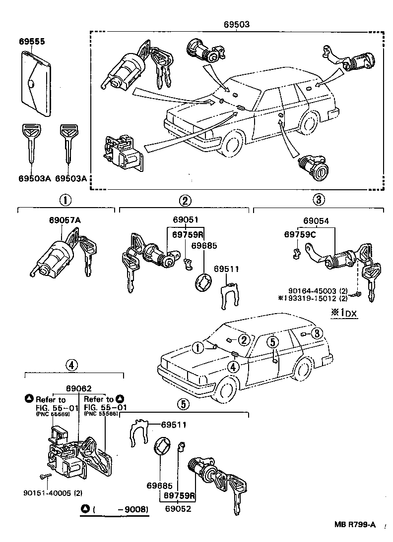  MARK 2 V WG |  LOCK CYLINDER SET