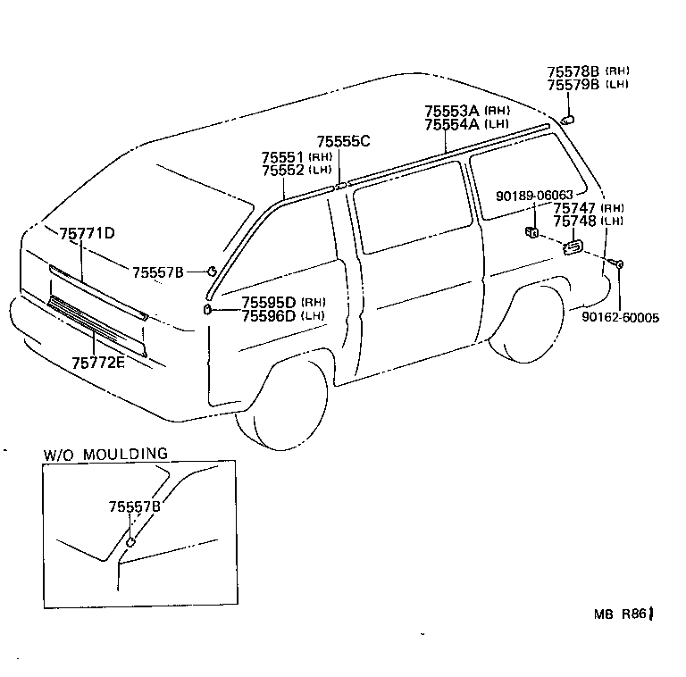  LITEACE VAN WAGON |  MOULDING