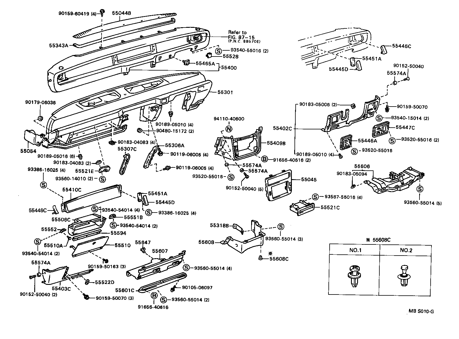  CENTURY |  INSTRUMENT PANEL GLOVE COMPARTMENT