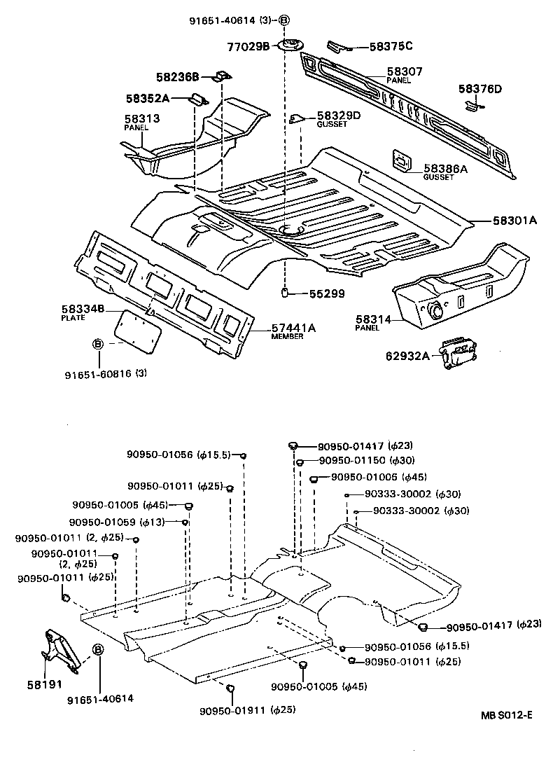  CENTURY |  FLOOR PAN LOWER BACK PANEL
