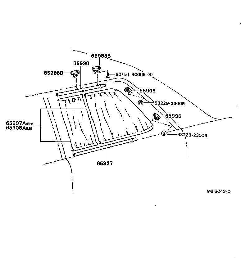  CENTURY |  REAR DOOR PANEL GLASS
